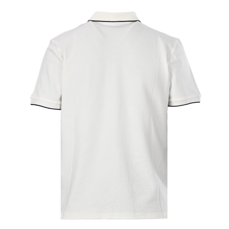 Miu Miu White Polo Shirt with Navy Trim view