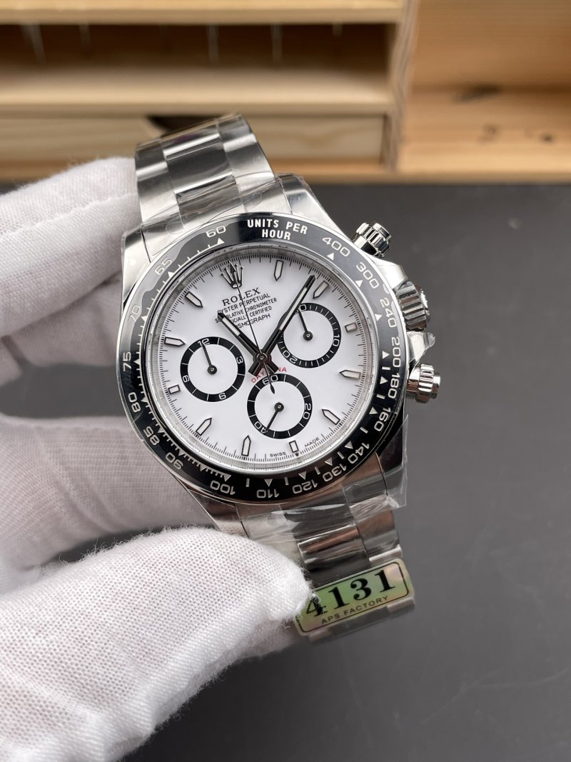 Rolex Daytona Panda White Dial 40mm Chronograph view