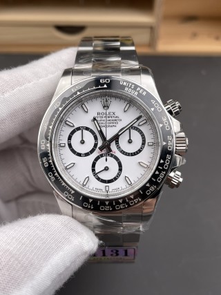 Rolex Daytona Panda White Dial 40mm Chronograph view 3