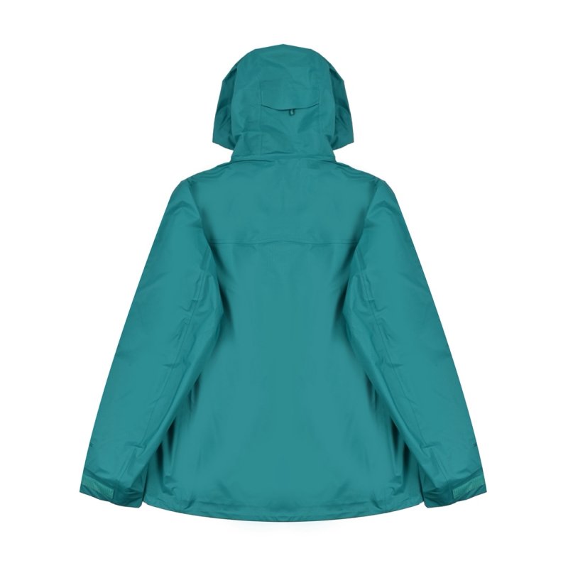 Turquoise Windbreaker Jacket with Contrast Collar view