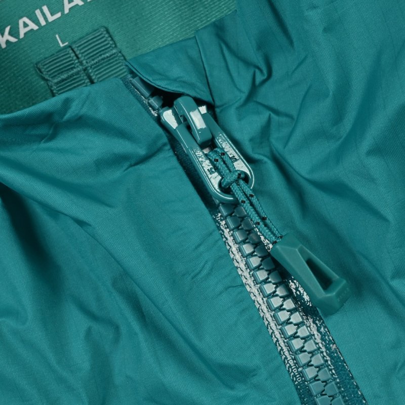 Turquoise Windbreaker Jacket with Contrast Collar view