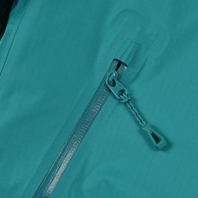 Turquoise Windbreaker Jacket with Contrast Collar view