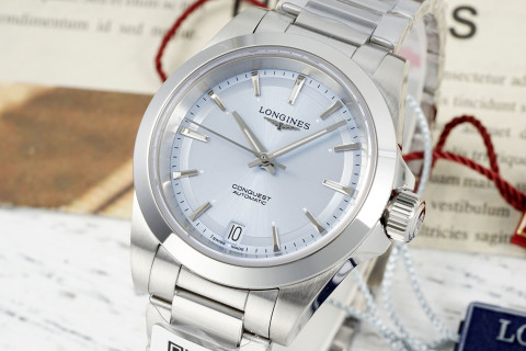 Longines Conquest Automatic 34mm Brown Dial Steel Watch view 3