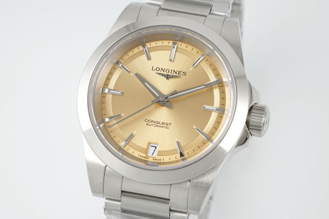 Longines Conquest Automatic 34mm Brown Dial Steel Watch view 6