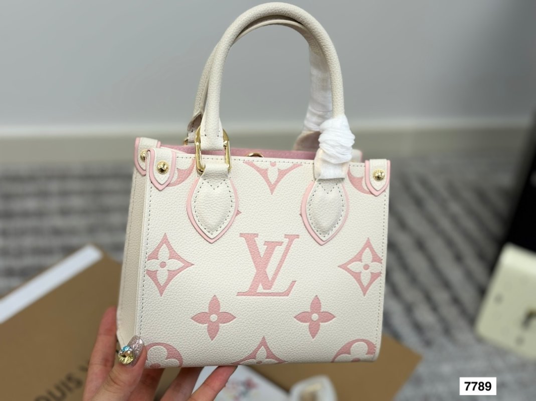 Louis Vuitton OnTheGo Mini Tote Bag - Pink & White view
