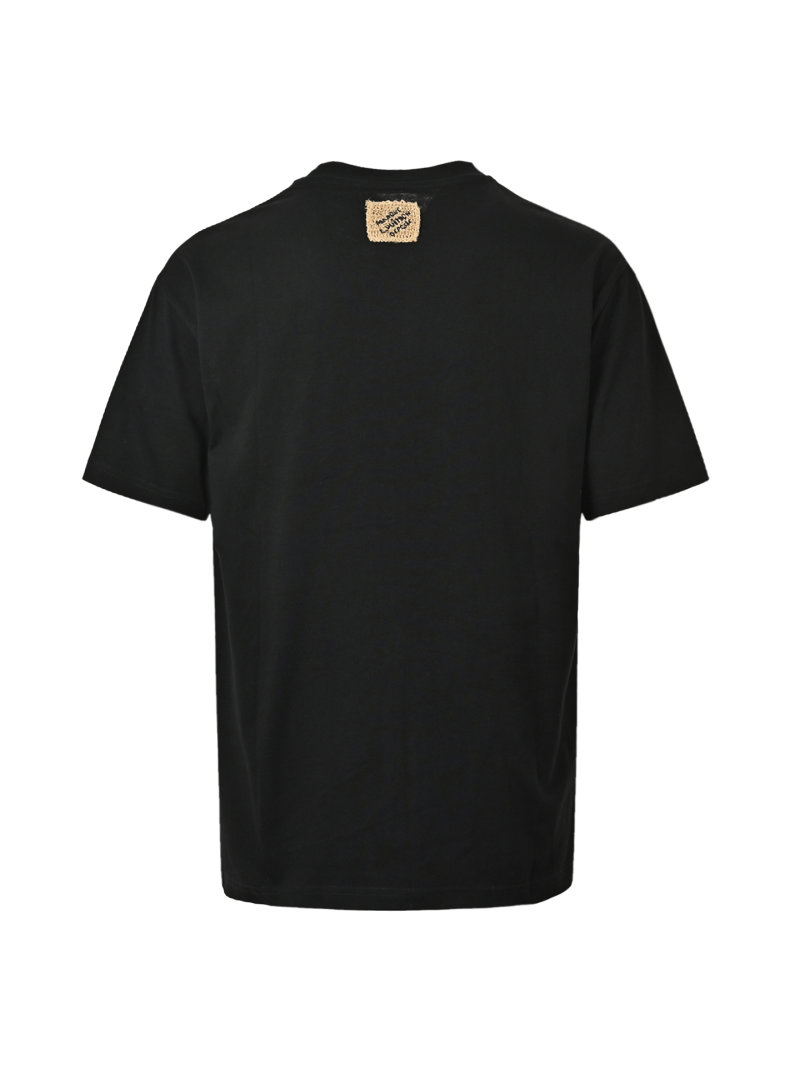 Black Gold Script Logo Short Sleeve T-Shirt view