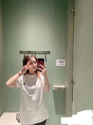 White Classic Short Sleeve T-Shirt with Minimal Chest Logo view 3