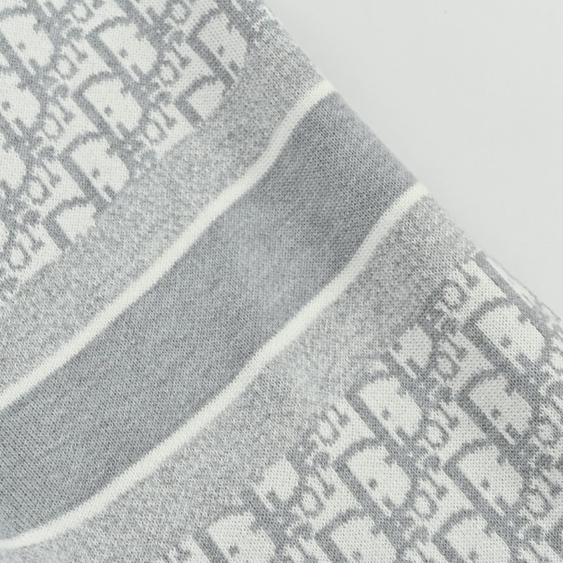 Gray Knit Cardigan with Textured Pattern view