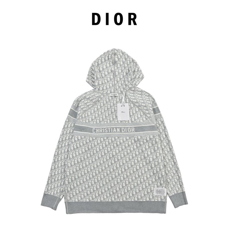 Gray Knit Cardigan with Textured Pattern view