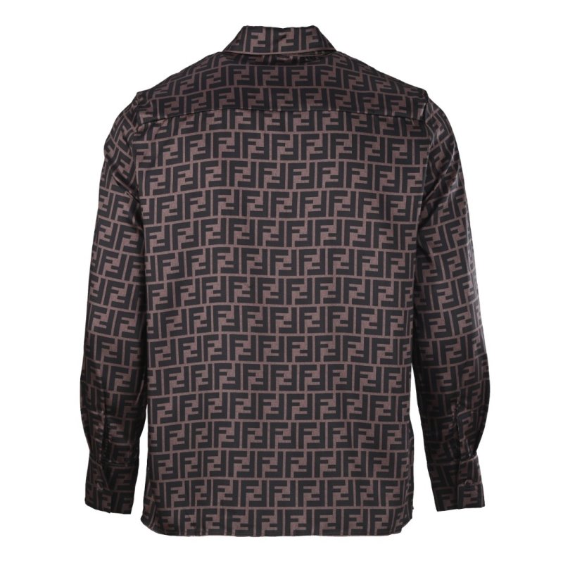 Fendi Monogram Brown Long-Sleeve Shirt view