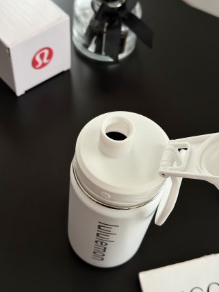 lululemon Back to Life Sport Water Bottle 24oz White view 9