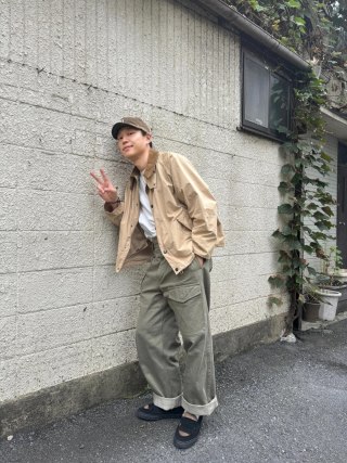 Beige Corduroy Collar Button-Up Overshirt Jacket view 3