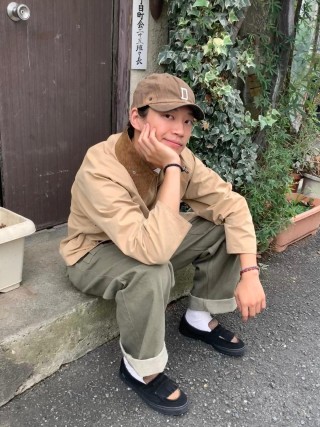 Beige Corduroy Collar Button-Up Overshirt Jacket view 10