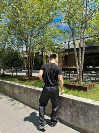 Black Denim Jeans - Relaxed Fit view 2