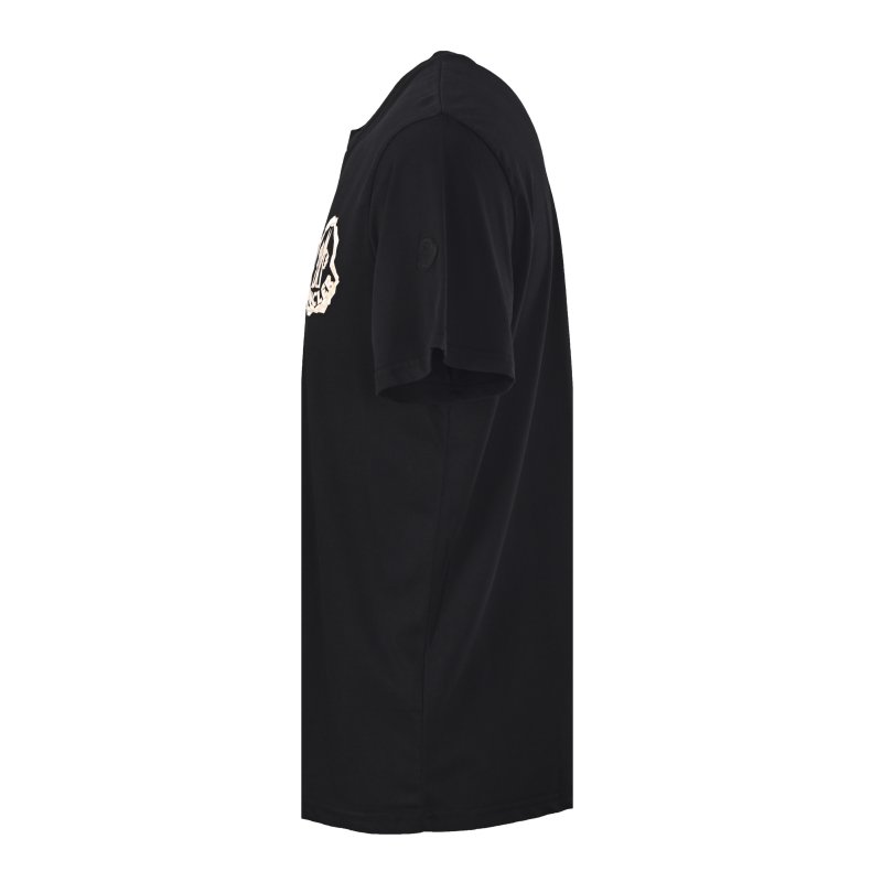Moncler Logo Embroidered Black T-Shirt view