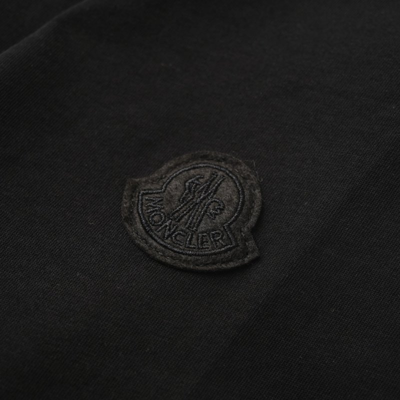 Moncler Logo Embroidered Black T-Shirt view