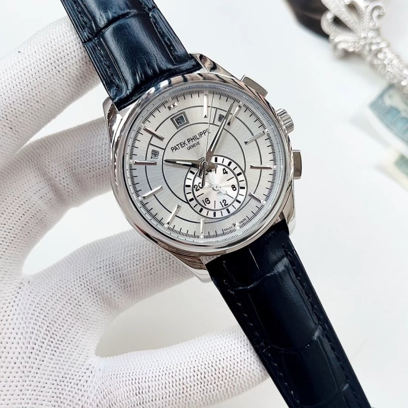 Patek Philippe Complications Silver Dial Chronograph Watch