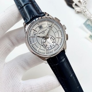 Patek Philippe Complications Silver Dial Chronograph Watch