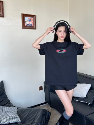 Gucci GG Logo Black Short Sleeve T-Shirt view 3