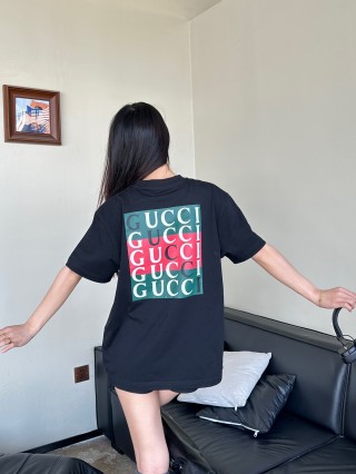 Gucci GG Logo Black Short Sleeve T-Shirt view 7