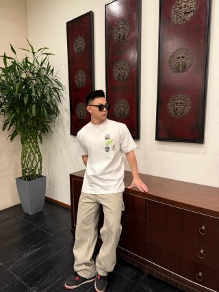 Dior White Multi-Badge T-Shirt view 4