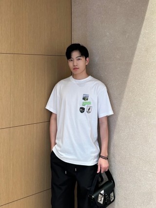 Dior White Multi-Badge T-Shirt view 9