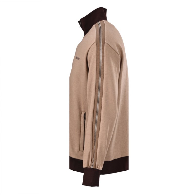 Miu Miu Colorblock Track Jacket Beige Black view