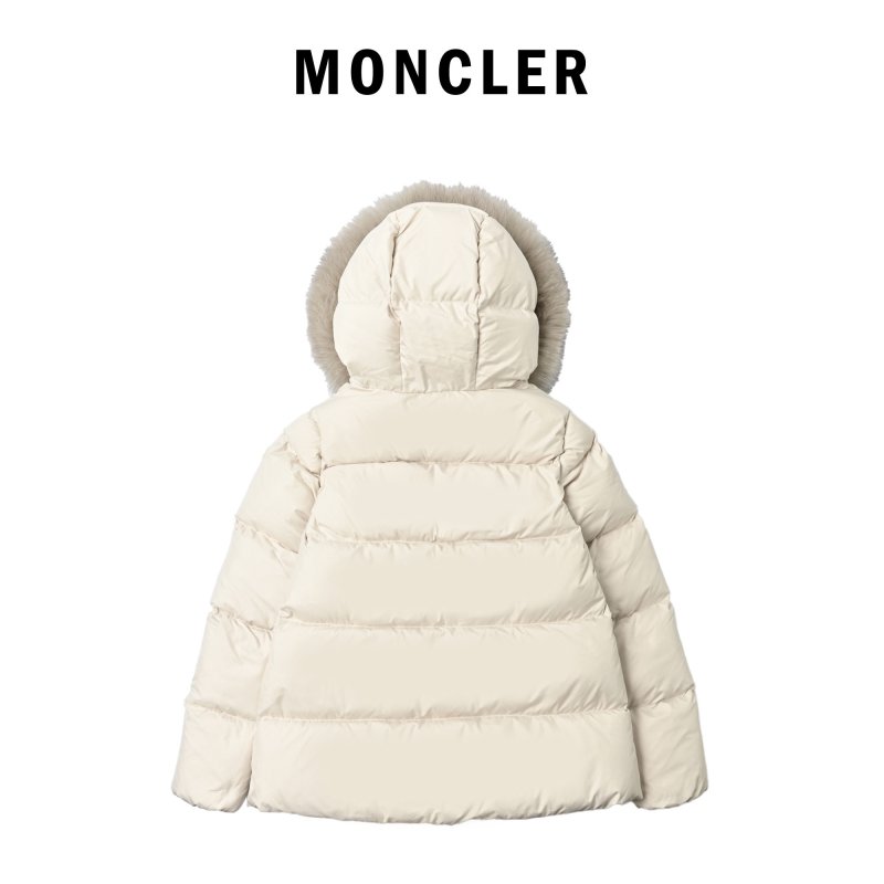Moncler Black Down Puffer Jacket with Fur Hood view