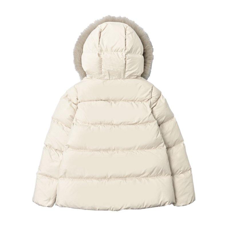 Moncler Black Down Puffer Jacket with Fur Hood view
