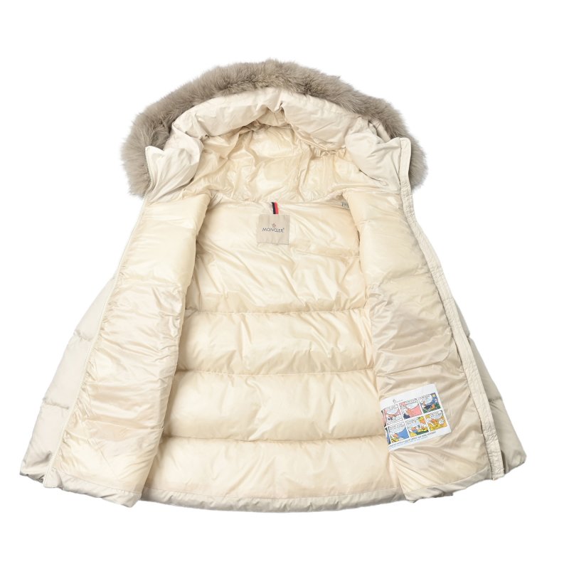 Moncler Black Down Puffer Jacket with Fur Hood view