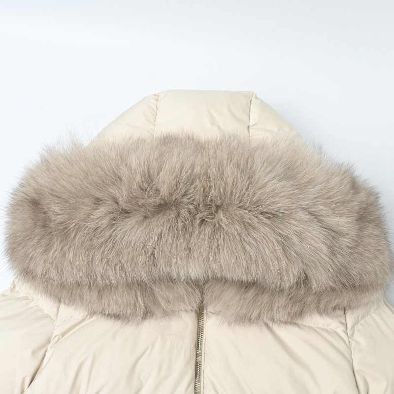 Moncler Black Down Puffer Jacket with Fur Hood view