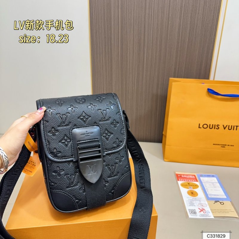 Louis Vuitton Monogram Embossed Black Phone Shoulder Bag view