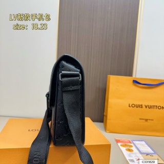 Louis Vuitton Monogram Embossed Black Phone Shoulder Bag view 4