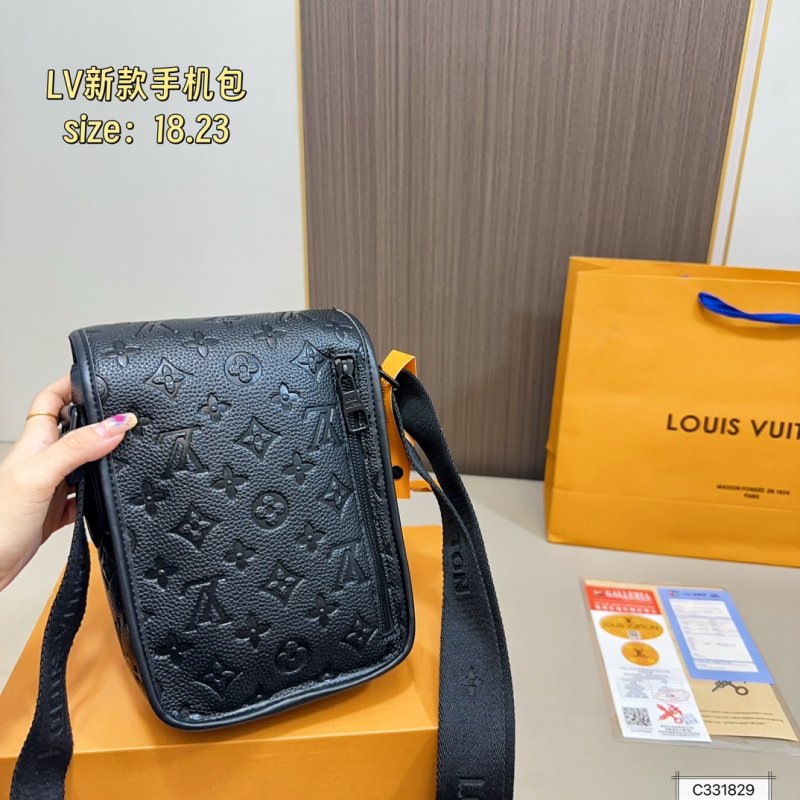 Louis Vuitton Monogram Embossed Black Phone Shoulder Bag view