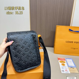 Louis Vuitton Monogram Embossed Black Phone Shoulder Bag view 5