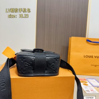 Louis Vuitton Monogram Embossed Black Phone Shoulder Bag view 6