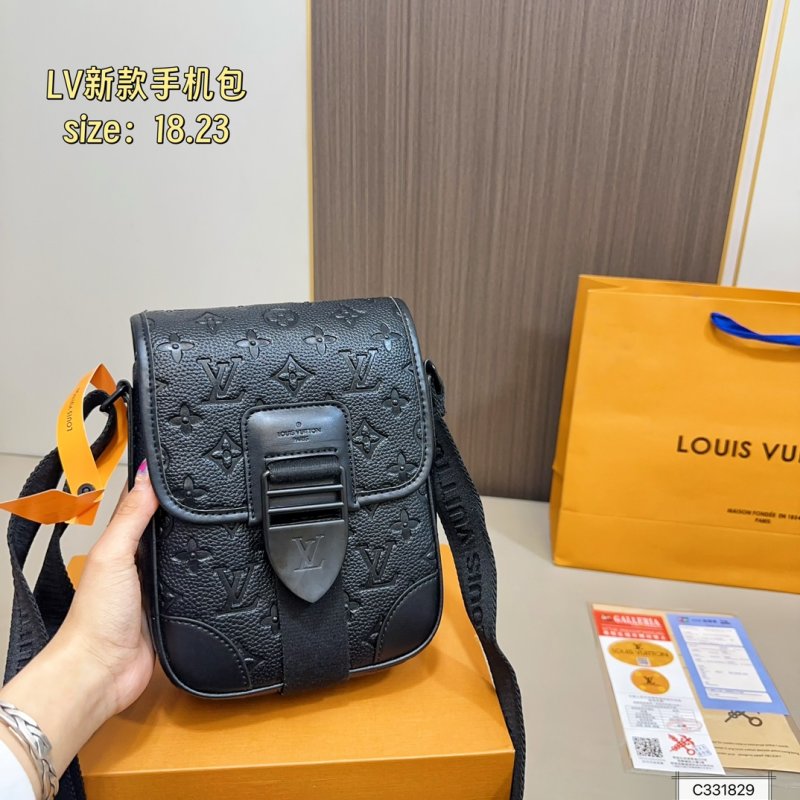 Louis Vuitton Monogram Embossed Black Phone Shoulder Bag view