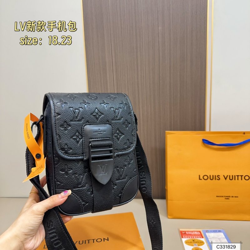 Louis Vuitton Monogram Embossed Black Phone Shoulder Bag view