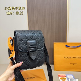 Louis Vuitton Monogram Embossed Black Phone Shoulder Bag view 8