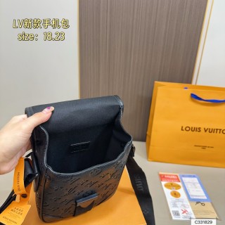 Louis Vuitton Monogram Embossed Black Phone Shoulder Bag view 9