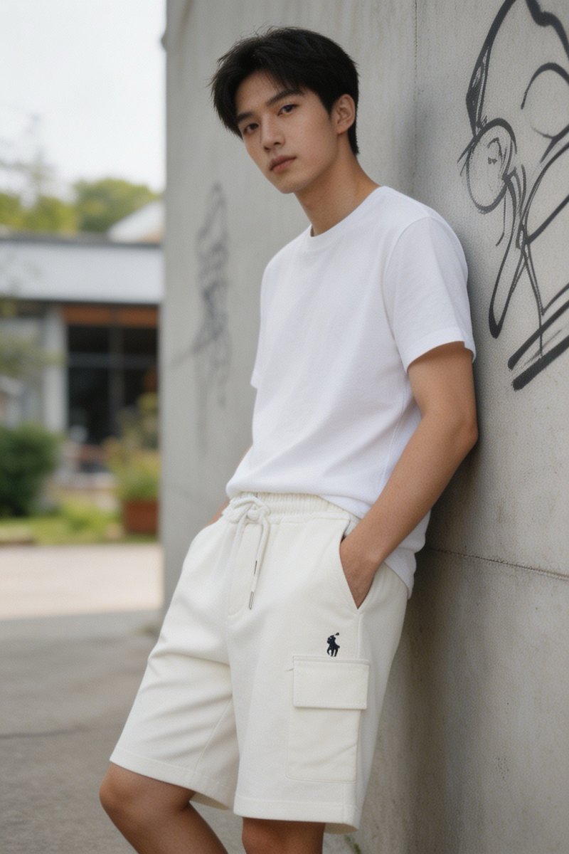 Polo Ralph Lauren Cream Drawstring Shorts view