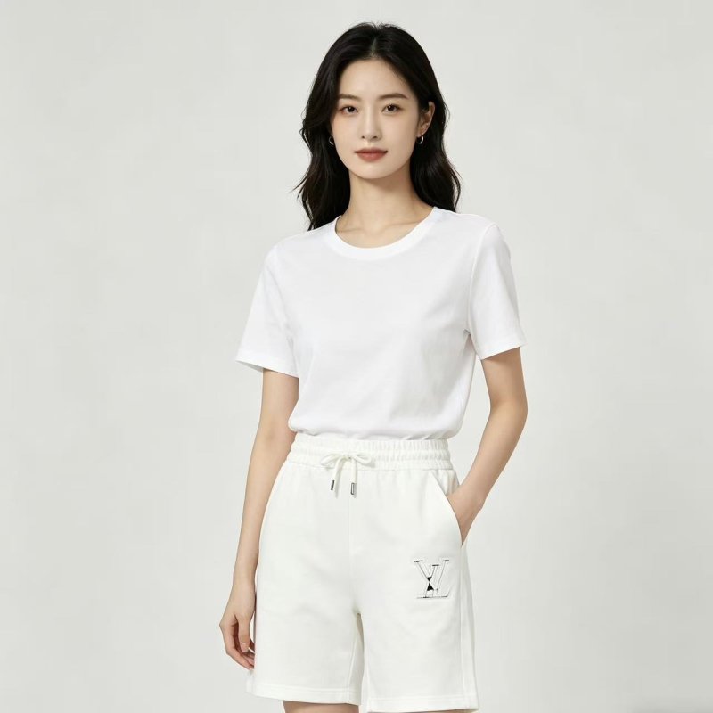 Louis Vuitton White Logo Shorts