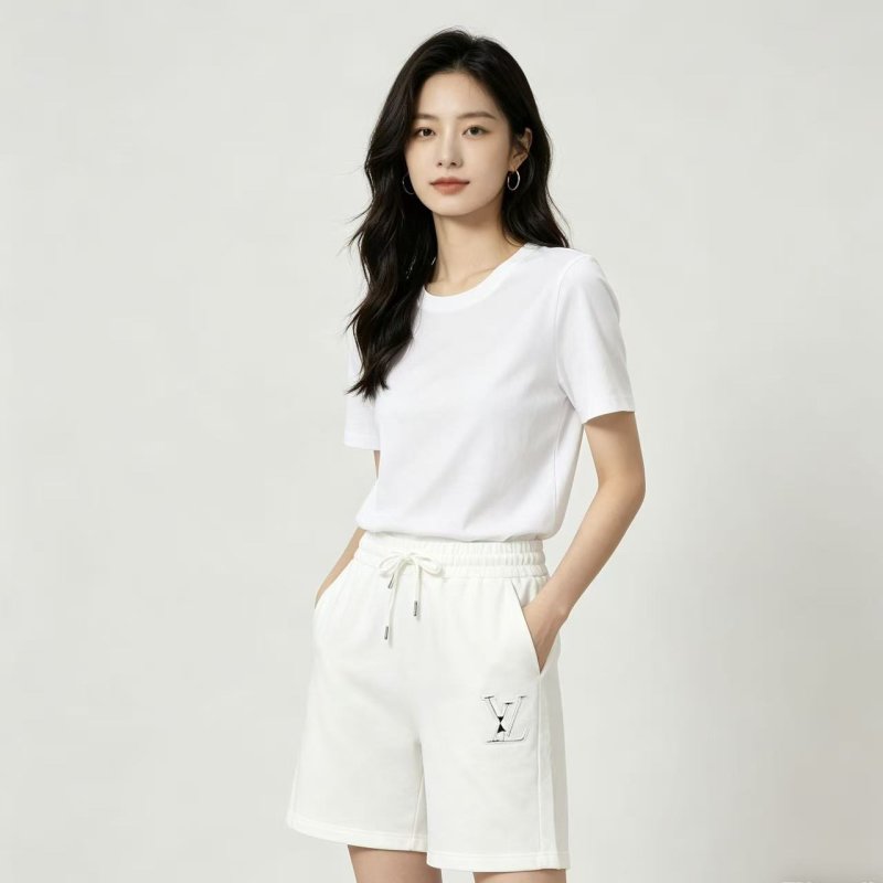 Louis Vuitton White Logo Shorts view