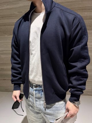 Stone Island Navy Zip-Up Overshirt Jacket view 6