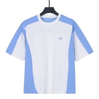 Arc'teryx White Blue Colorblock Short Sleeve T-Shirt