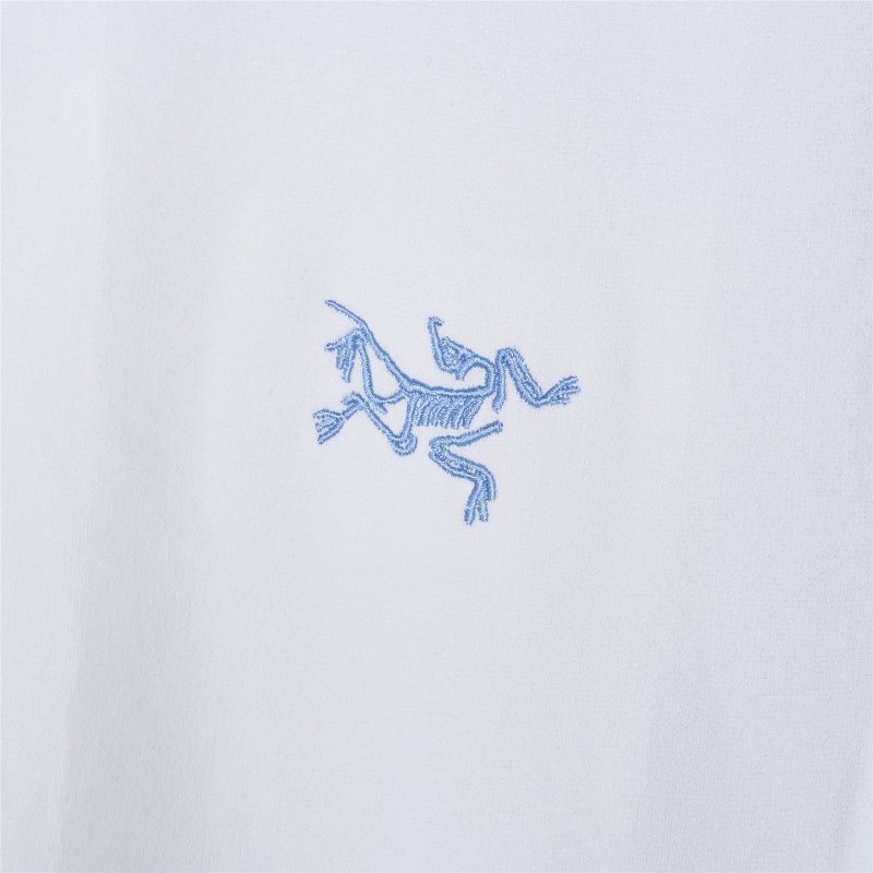 Arc'teryx White Blue Colorblock Short Sleeve T-Shirt view