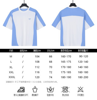 Arc'teryx White Blue Colorblock Short Sleeve T-Shirt view 10