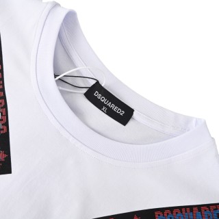 Dsquared2 Cross-Tape Logo White T-Shirt view 4
