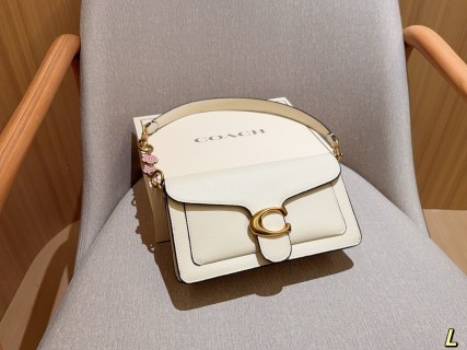 Coach Tabby White Leather Shoulder Bag
