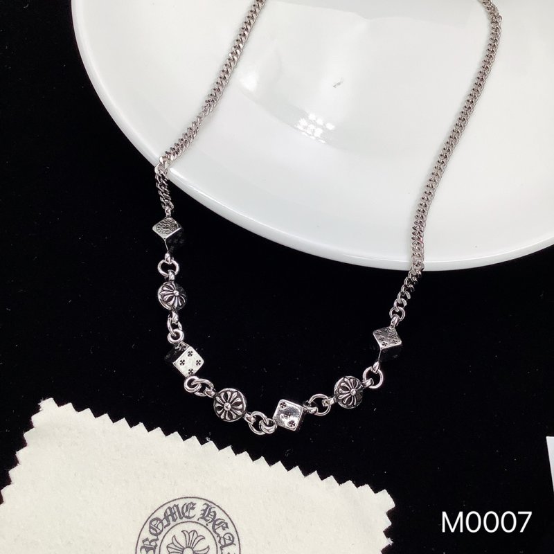 Chrome Hearts Dice Pendant Silver Chain Necklace view